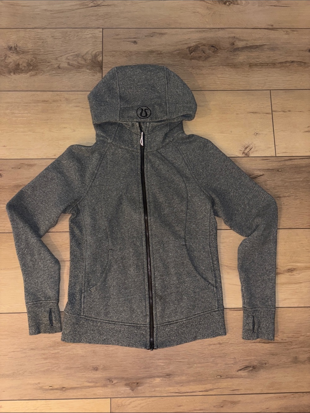 lululemon athletica Heather Charcoal Zip Hoodie Jacket